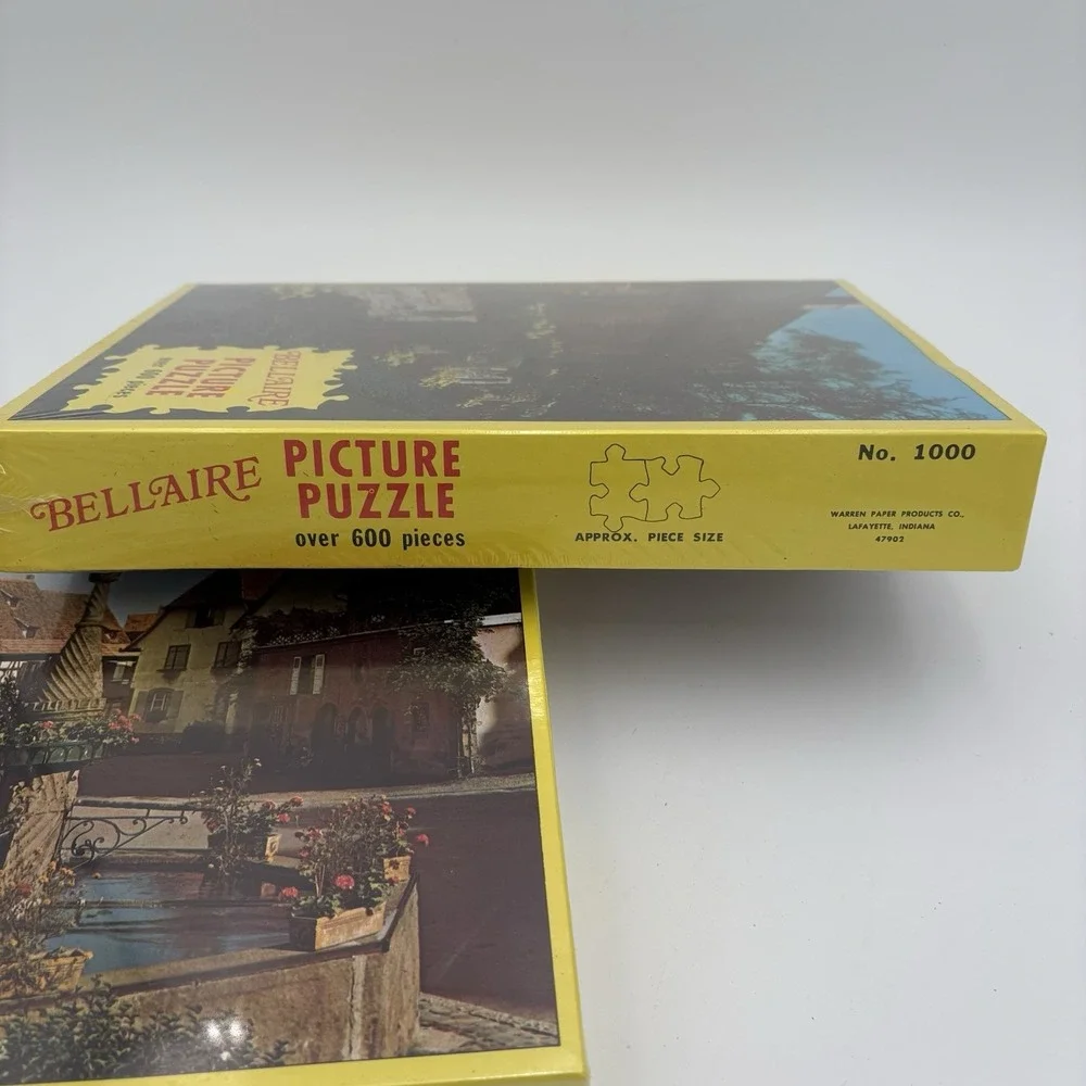 2 Vtg Bellaire Picture Puzzle  European Country Home Scenes 600+ Pieces Sealed‎